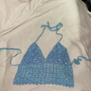 Crochet Sequin Top
